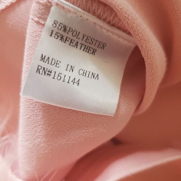 Lea & Viola Pink Dress with Feathers..Please Read - Picture 13 of 14